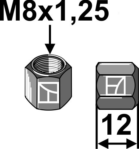 Mutter M8x1,25 - 10.9