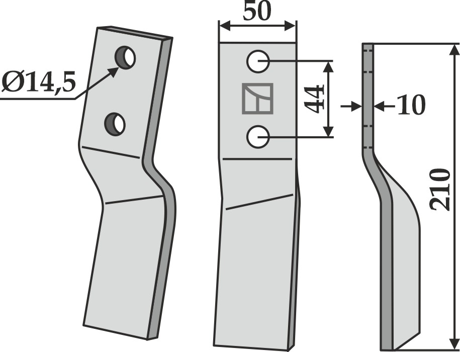 Rotorzinken, rechte Ausführung geeignet für: Maschio / Gaspardo cuchilla y cuchilla de rotavator