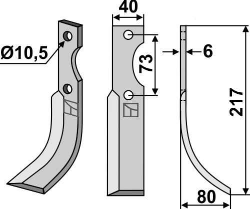 Fräsmesser, rechte Ausführung geeignet für: Eurosystem cuchilla