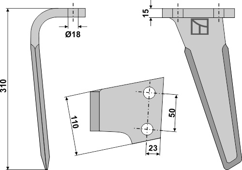 Kreiseleggenzinken, linke Ausführung geeignet für: Maletti rotoregtanden