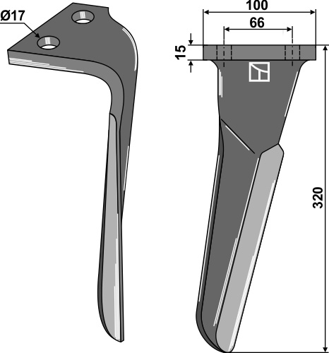 Kreiseleggenzinken, rechte Ausführung geeignet für: Aio Зуб ротационной бороны