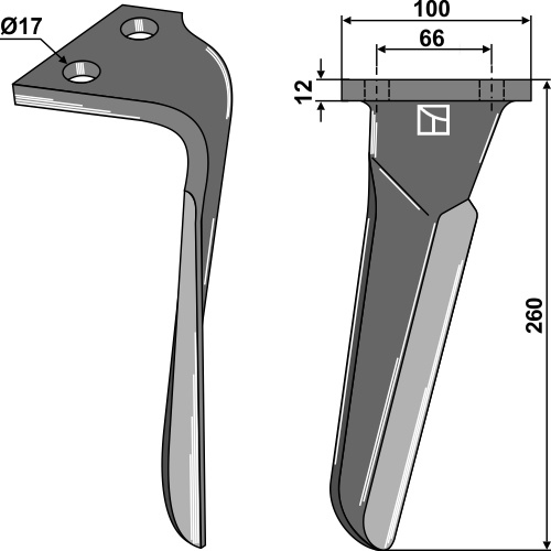 Kreiseleggenzinken, rechte Ausführung geeignet für: Emy-Elenfer Зуб ротационной бороны