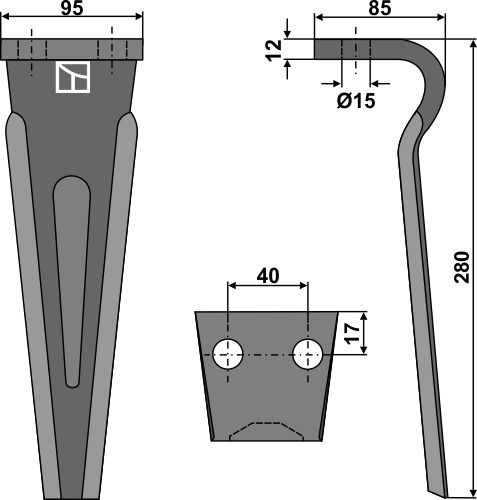 Kreiseleggenzinken geeignet für: Forigo-Roteritalia cuțite pentru grape rotativă