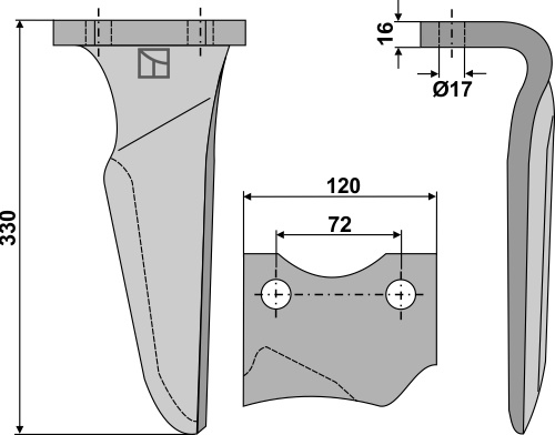 Kreiseleggenzinken, linke Ausführung geeignet für: Niemeyer rotoregtanden