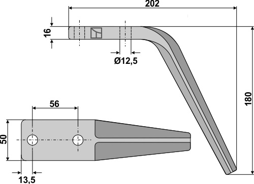 Kreiseleggenzinken geeignet für: Tornado Зуб ротационной бороны