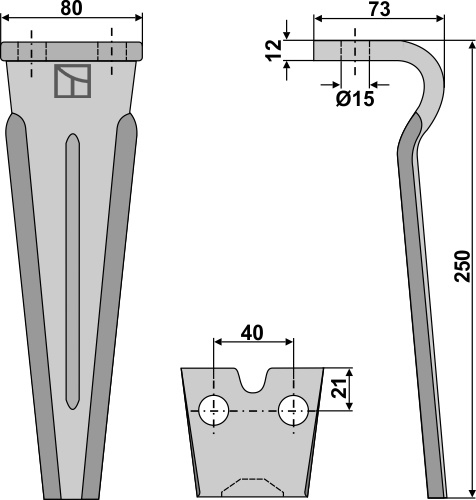 Kreiseleggenzinken geeignet für: Forigo-Roteritalia Зуб ротационной бороны