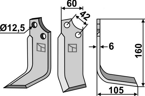 Fräsmesser, rechte Ausführung geeignet für: Sicma (Miglianico) Фрезерный нож 