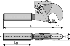 Hak zatrzaskowy łącznika górnego M30x3,5

