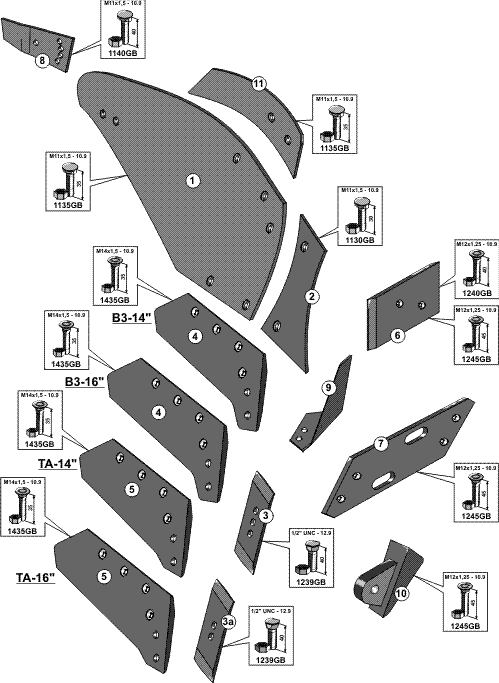 Typ korpusu pługa TA-Nr.8-TA8